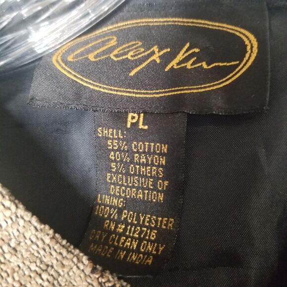 Vtg Alex Kim Jacket Womens Petite Large Patchwork Art to Wear Tapestry Blazer - Picture 6 of 10